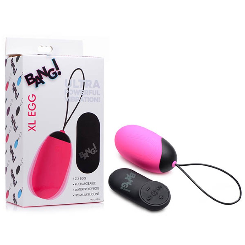 Bang! XL Silicone Vibrating Egg - Pink